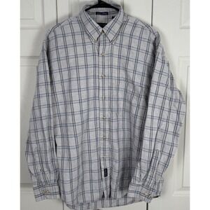 Gant Shirt Mens‎ Large Beige Plaid Linen Blend Long Sleeve Button Down
